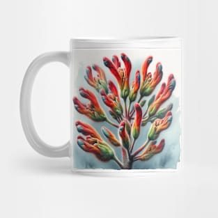 Vibrant Kangaroo Paw Decor - Watercolor Flower Mug